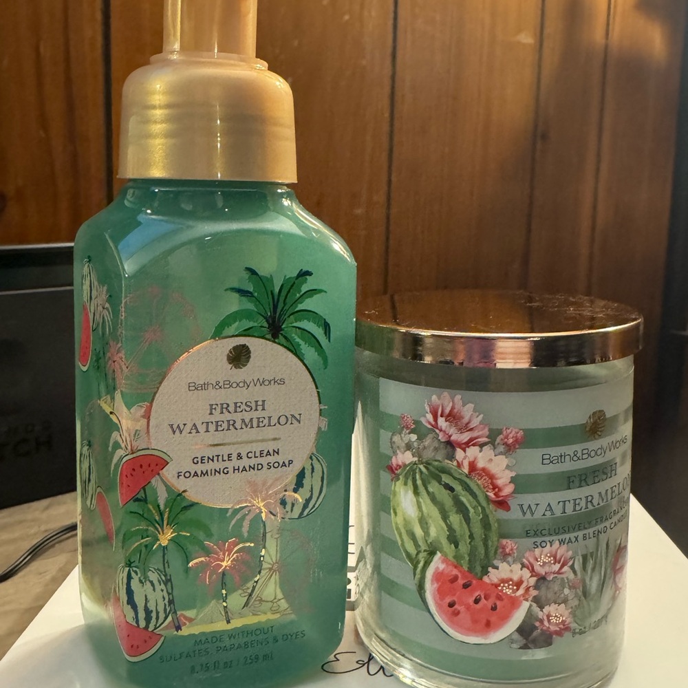 Bath & Body Works Handsoap & Candle Fresh Watermelon